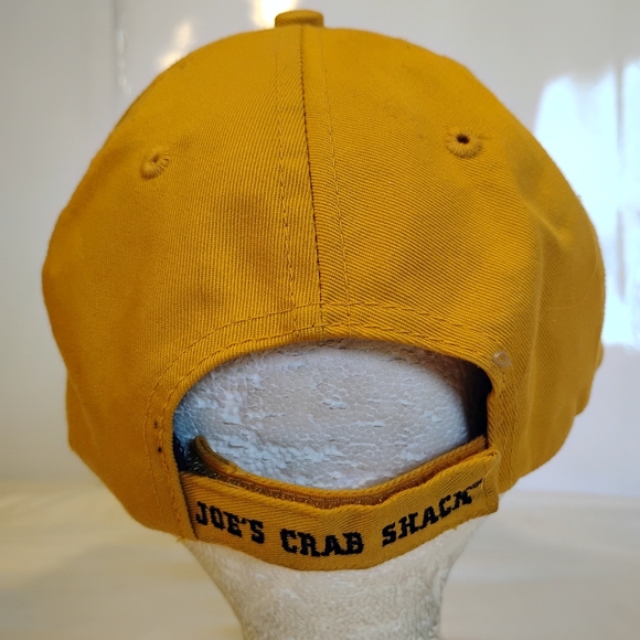 Joe's Crab Shack Yellow Black Bite Me 100% Cotton Strapback Hat Cap - Picture 5 of 7
